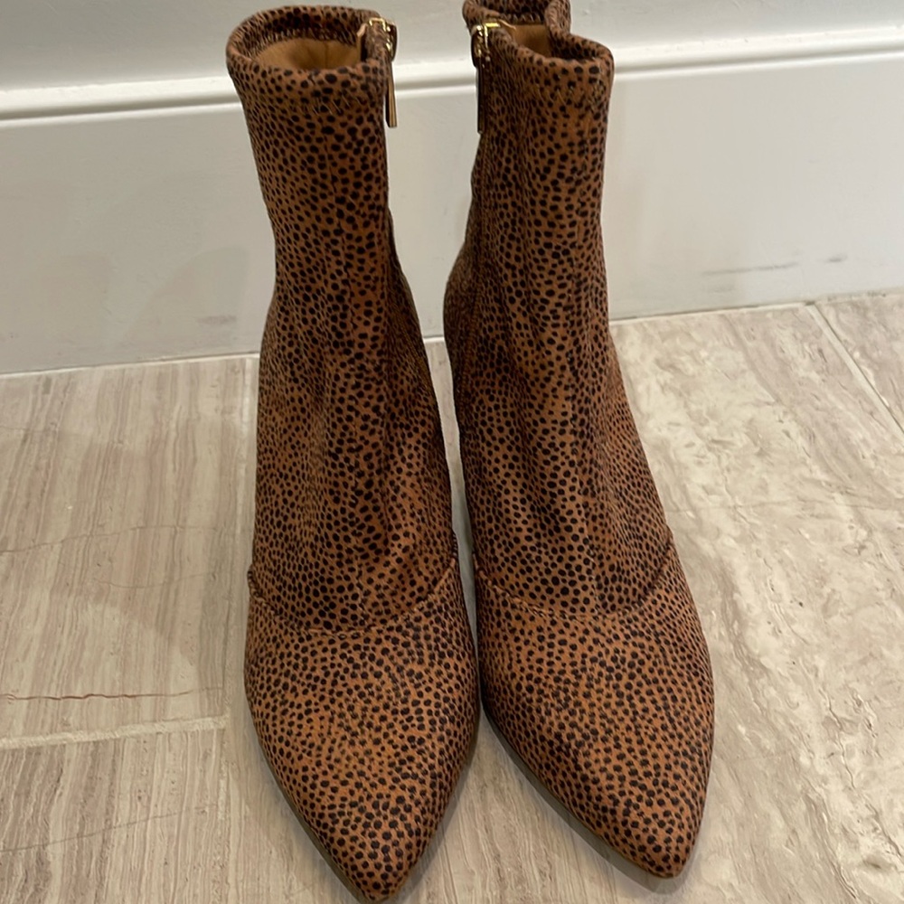 Leopard dot print Jessica Simpson boots.